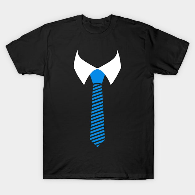 Funny Graphic Blue Tie Suit T-Shirt by adik